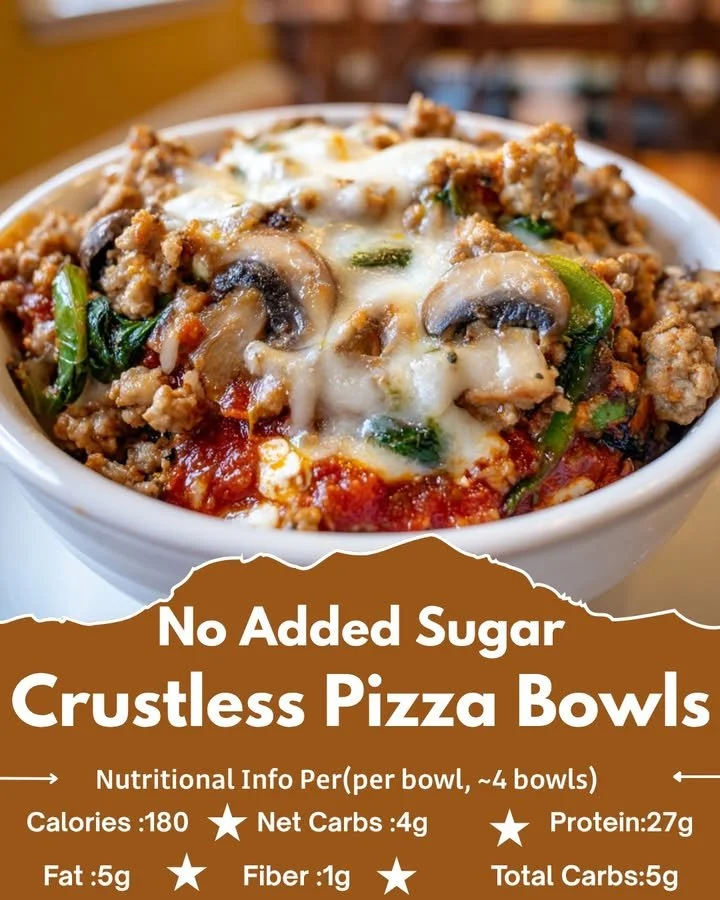 Sugar-Free Crustless Pizza Bowls