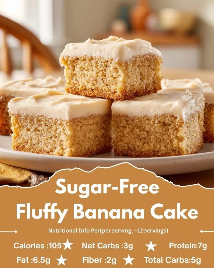Sugar-Free Fluffy Banana Cake