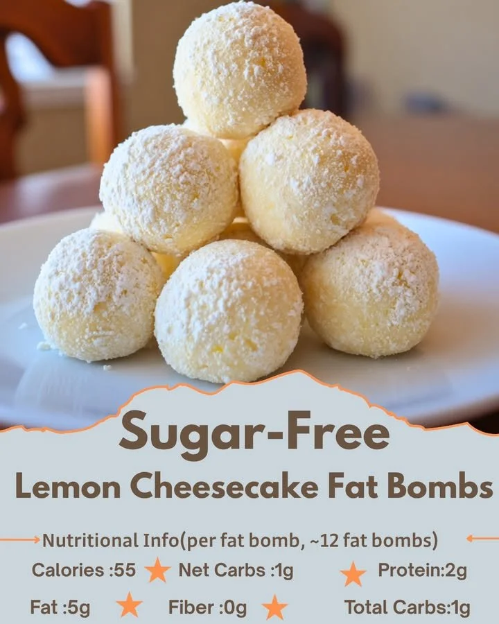 Sugar-Free Lemon Cheesecake Fat Bombs