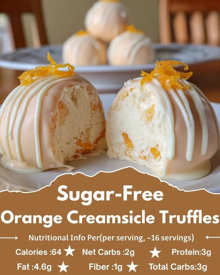 Sugar-Free Orange Creamsicle Truffles
