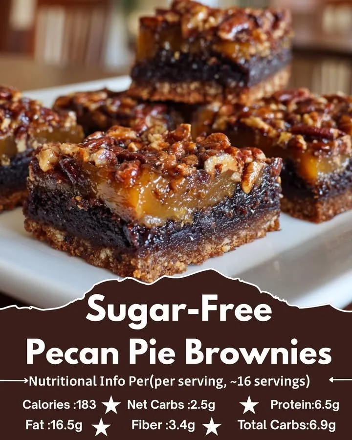 Sugar-Free Pecan Pie Brownies