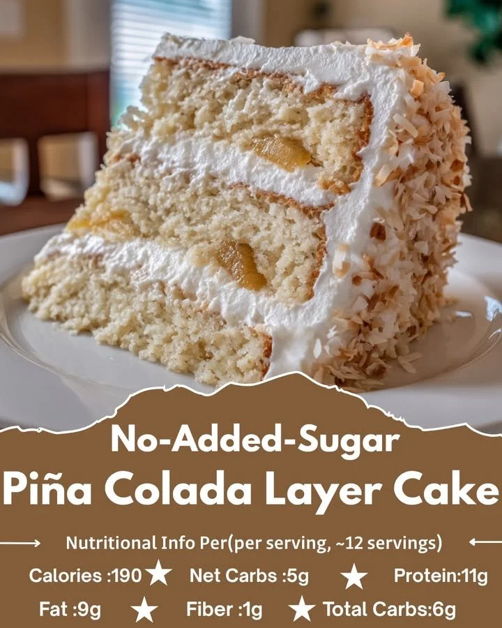 Sugar-Free Piña Colada Layer Cake