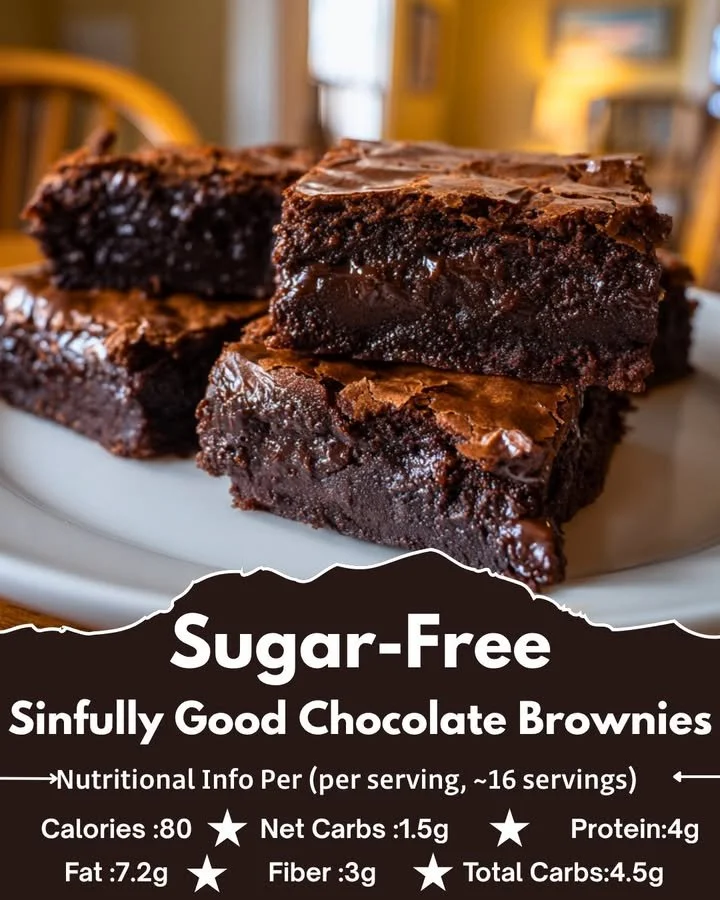 Sugar-Free Sinfully Good Chocolate Brownies