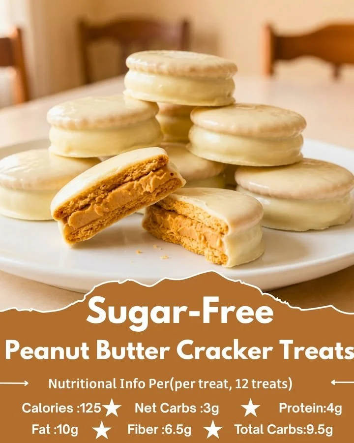 Sugar-Free White Chocolate Peanut Butter Cracker Treats